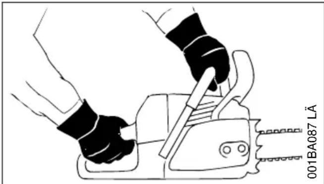STIHL MS 180 - Durante il lavoro - 1
