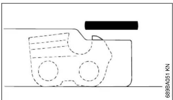 STIHL MS 180 - Réajustage du limiteur de profondeur - 3