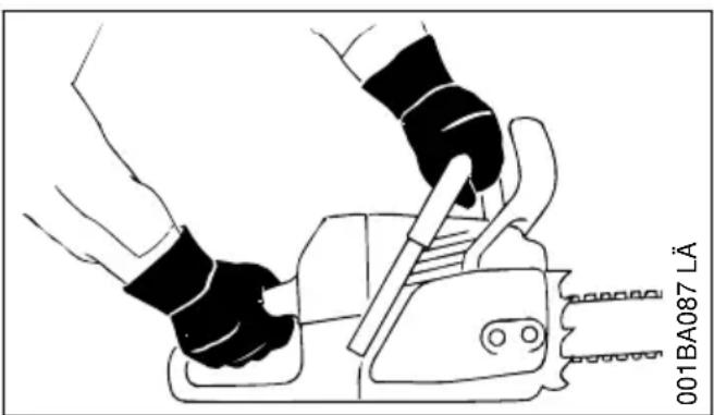STIHL MS 180 - Au cours du travail - 1