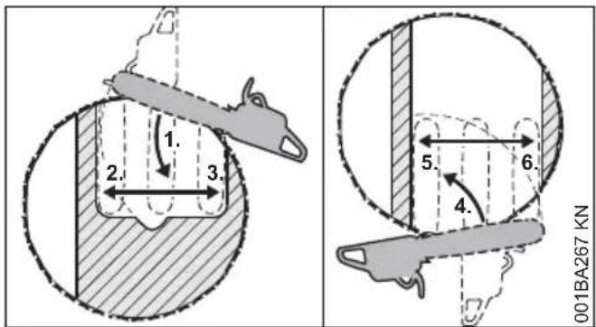 STIHL MS 180 - Taglio di abbattimento con fascia di sostegno (alberi inclinati in avanti) - 3