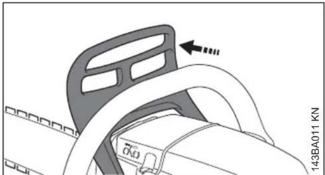 STIHL MS 180 - Bloccaggio della catena - 1