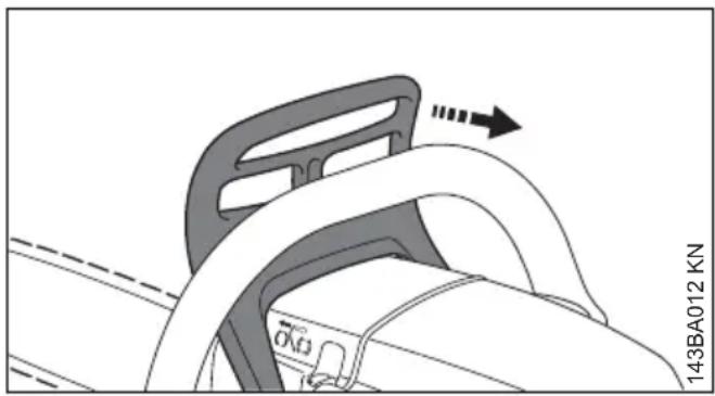 STIHL MS 180 - Desserrage du frein de chaine - 1