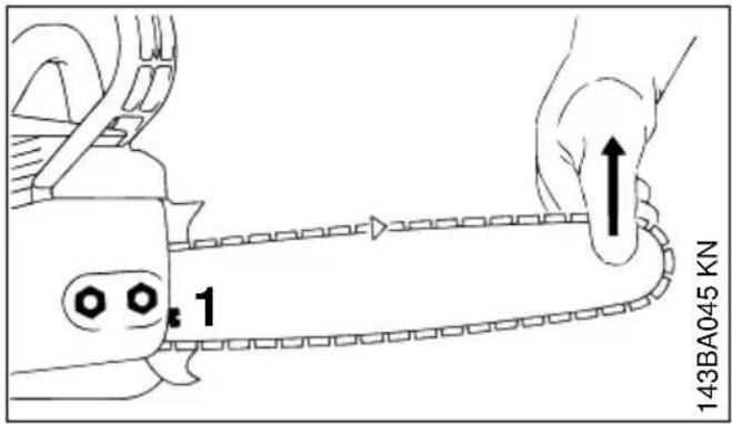 STIHL MS 180 - Sägekette spannen (frontale Kettenspannung) - 1