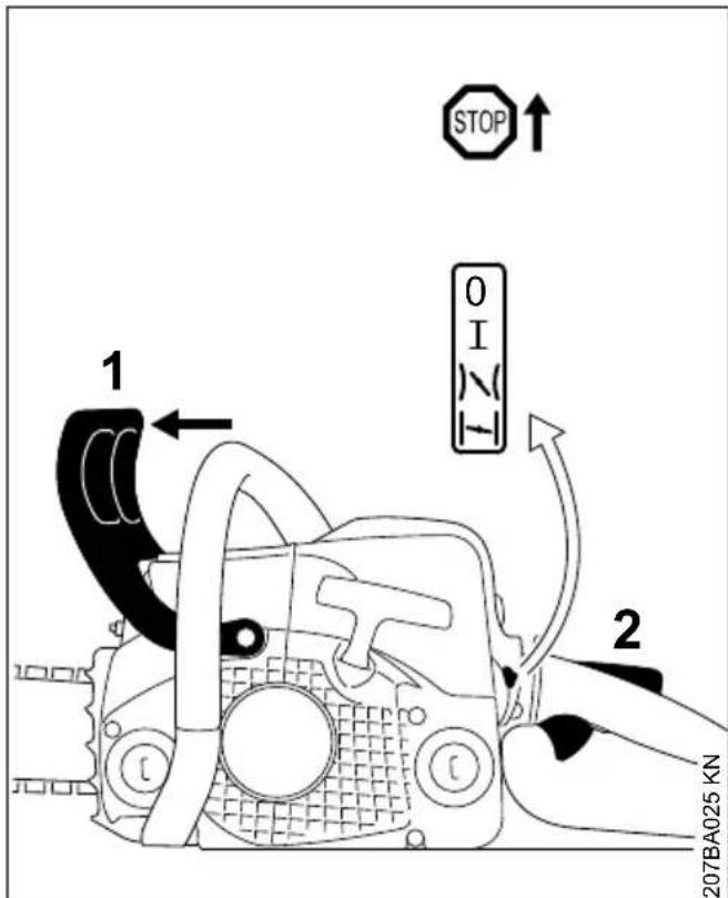 STIHL MS 180 - WAARSCHUWING - 1