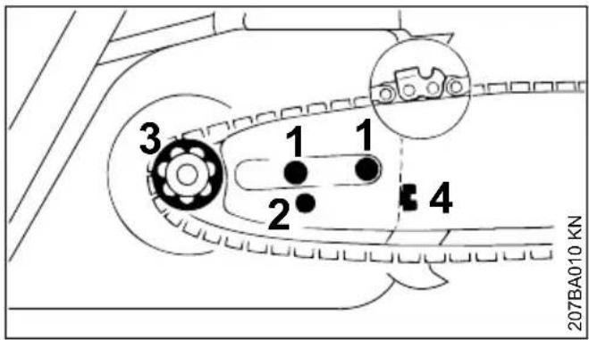 STIHL MS 180 - Applicazione della catena - 3