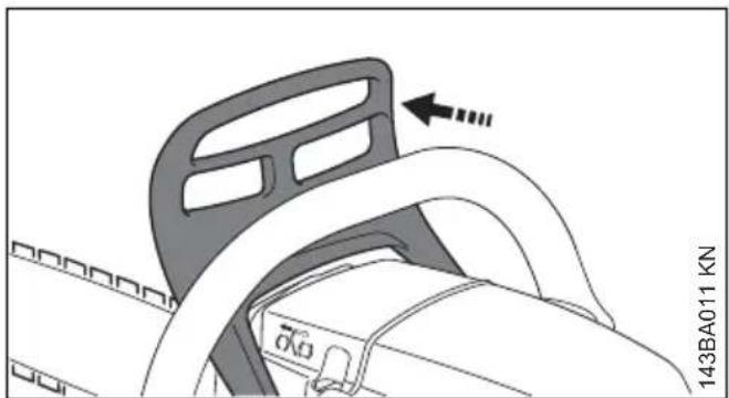 STIHL MS 180 - Zaagketting blokkeren - 1