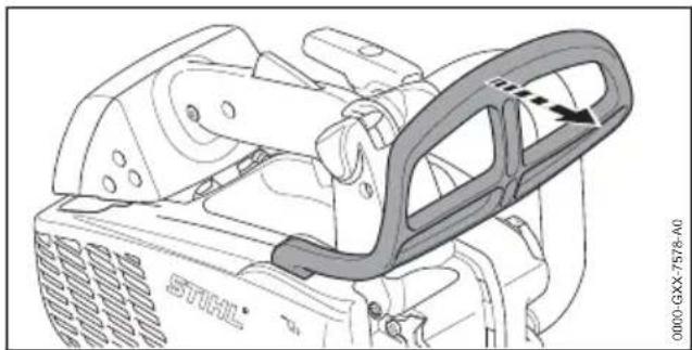 STIHL MS 194 T - Applicare freno catena - 1