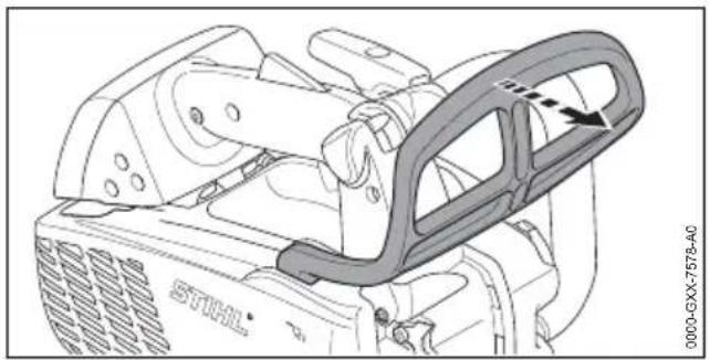 STIHL MS 194 T - Kettingrem inschakelen - 1
