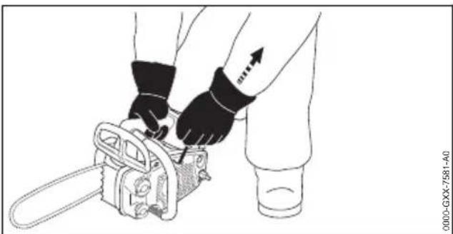 STIHL MS 194 T - Preparare il motore all'avvia- mento - 2