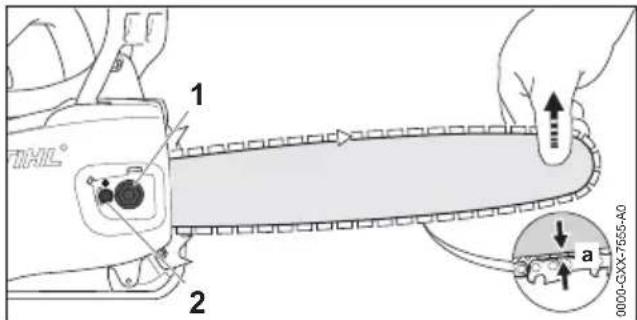 STIHL MS 194 T - Sägekette spannen - 1