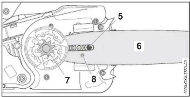 STIHL MS 194 T - Zaagblad en zaagketting monteren - 2