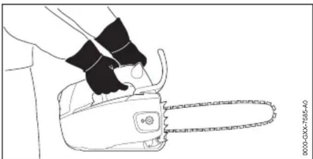 STIHL MS 194 T - Prise en mains et utilisation de la tronçonneuse - 1