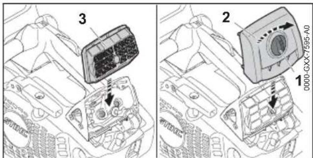 STIHL MS 194 T - Vliesluftfilter reinigen - 2