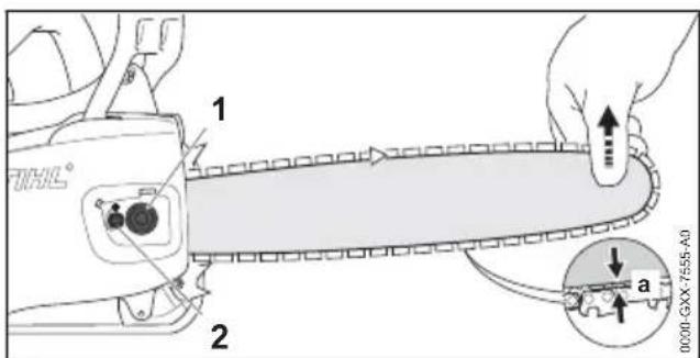 STIHL MS 194 T - Tension de la chaîne - 1