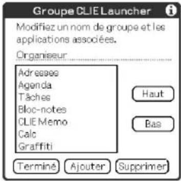SONY Clié PEGNX73V - Sélectionnez un groupe à modifier et frappez Modifier. - 1