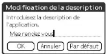 SONY Clié PEGNX73V - Modification d'une description - 1
