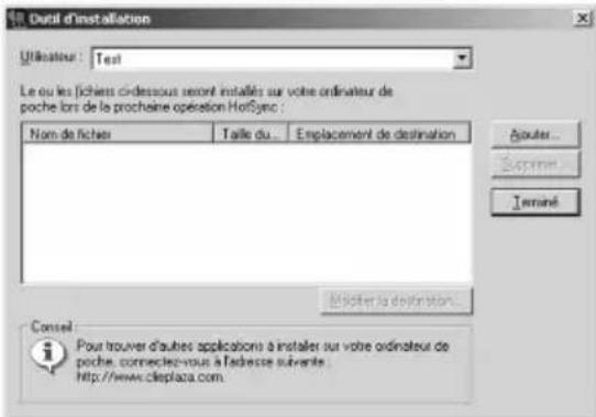 SONY Clié PEGNX73V - Installation à partir de votre ordinateur de bureau - 1