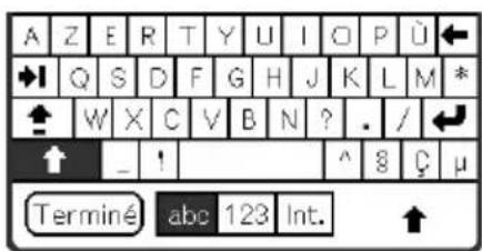 SONY Clié PEGNX73V - Clavier logiciel (Panneau d'entrée) (page 62) - 1