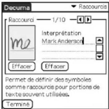 SONY Clié PEGNX73V - Modification des paramètres Decuma Input - 1