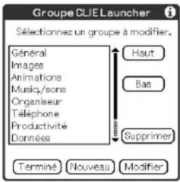 SONY Clié PEGNX73V - Modification des groupes - 1
