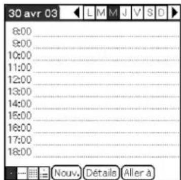 SONY Clié PEGNX73V - Frappez l'icone Agenda Applications. - 2