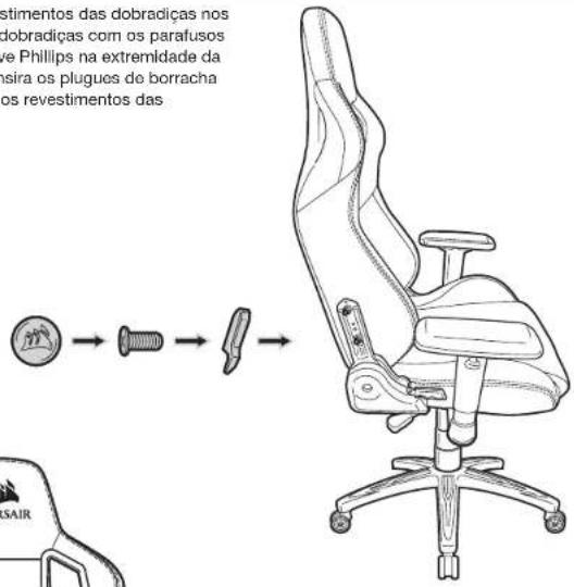 CORSAIR T3 Rush - INSTRUÇÕES DE MONTAGEM DA T3 RUSH RECURSOS ADICIONAIS - 1