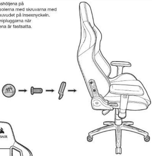 CORSAIR T3 Rush - MONTERINGSINSTRUKTIONER FÖR T3 RUSH YTTERLIGARE FUNKTIONER - 1