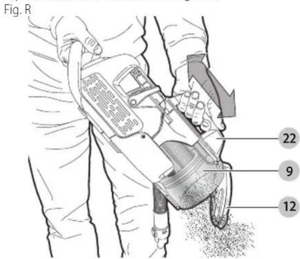 BLACK & DECKER HCUA525JPC - Compactación de contenido de tazón de polvo (Fig. R) - 1