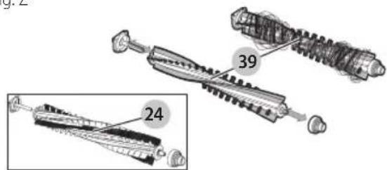 BLACK & DECKER HCUA525JPC - Dépose et nettoyage des brosses rotatives (Fig. Y, Z) - 2