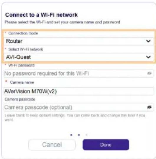 AVer AVerVision M70W - Click the Connect icon - 2