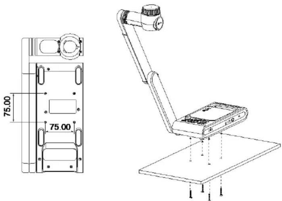 AVer AVerVision M70W - Kameramontage auf einer flachen Oberfläche - 1