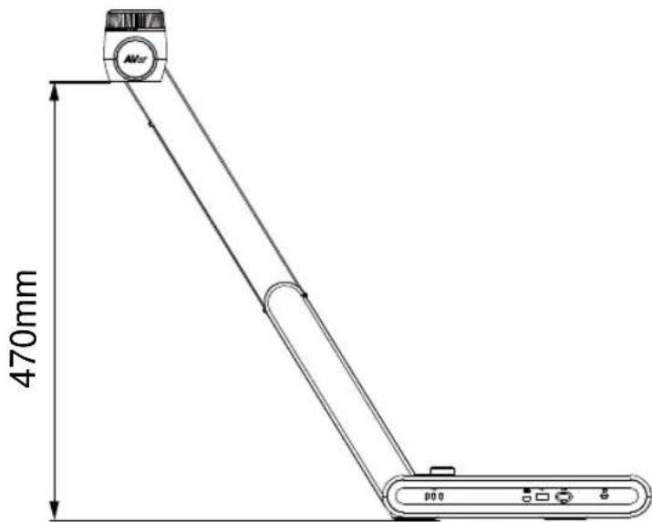 AVer AVerVision M70W - A rea de disparo - 1