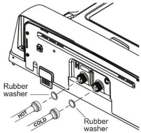 GE GTW755CSMWS - CONNECT WATER HOSES TO WASHER - 1