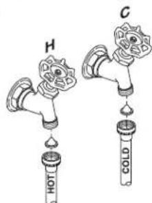 GE GTW755CSMWS - ⑤ CONNECT WATER HOSES TO OUTLET VALVES - 1