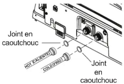 GE GTW755CSMWS - RACCORDEMENT DES FLEXIBLES D'EAU À LA LAVEUSE - 1