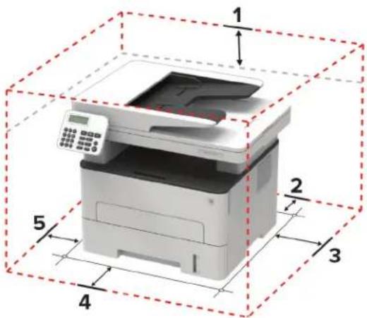 LEXMARK MB2236i - Sélection d'un emplacement pour l'imprimante - 3