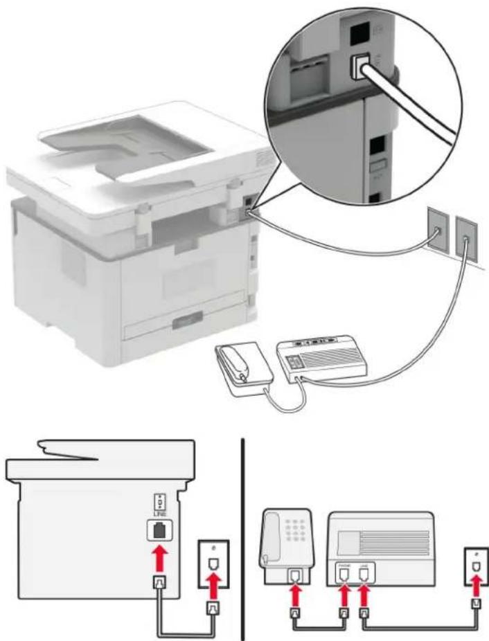 LEXMARK MB2236i - Connecté à différentes prises murales - 1