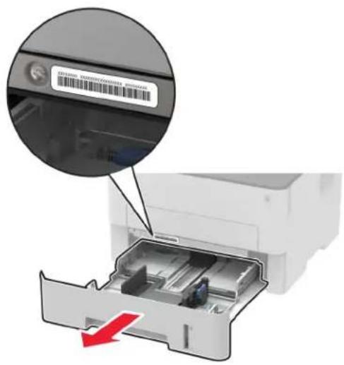 LEXMARK MB2236i - Recherche du numéro de série de l'imprimante - 1