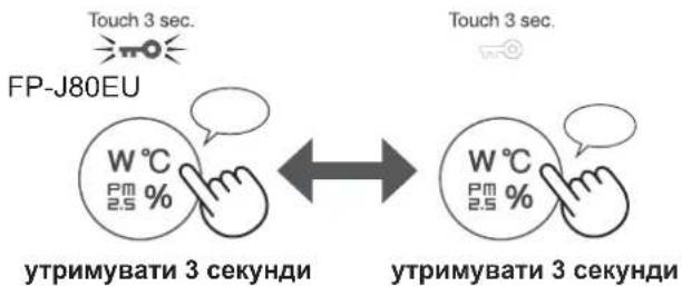 SHARP FPJ60EUW - ФУНКЦІЯ БЛОКУВАННЯ ВІД ДІТЕЙ - 1