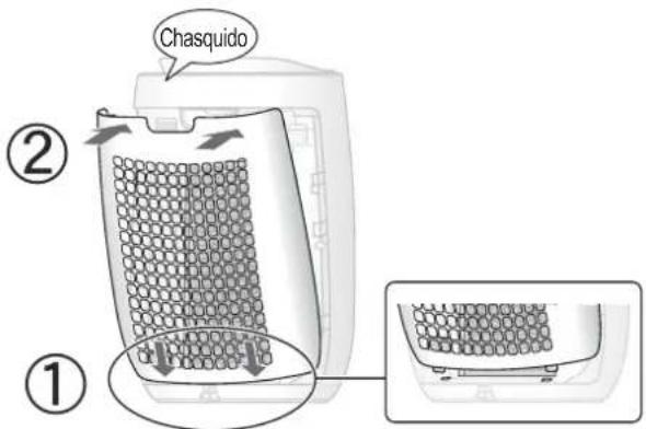 SHARP FPJ40EUW - Vuelva a colocar el panel trasero en la unidad principal. - 1