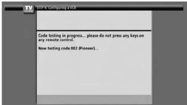 PIONEER PDP4271HD - Screen 12: VCR Code Testing - 1