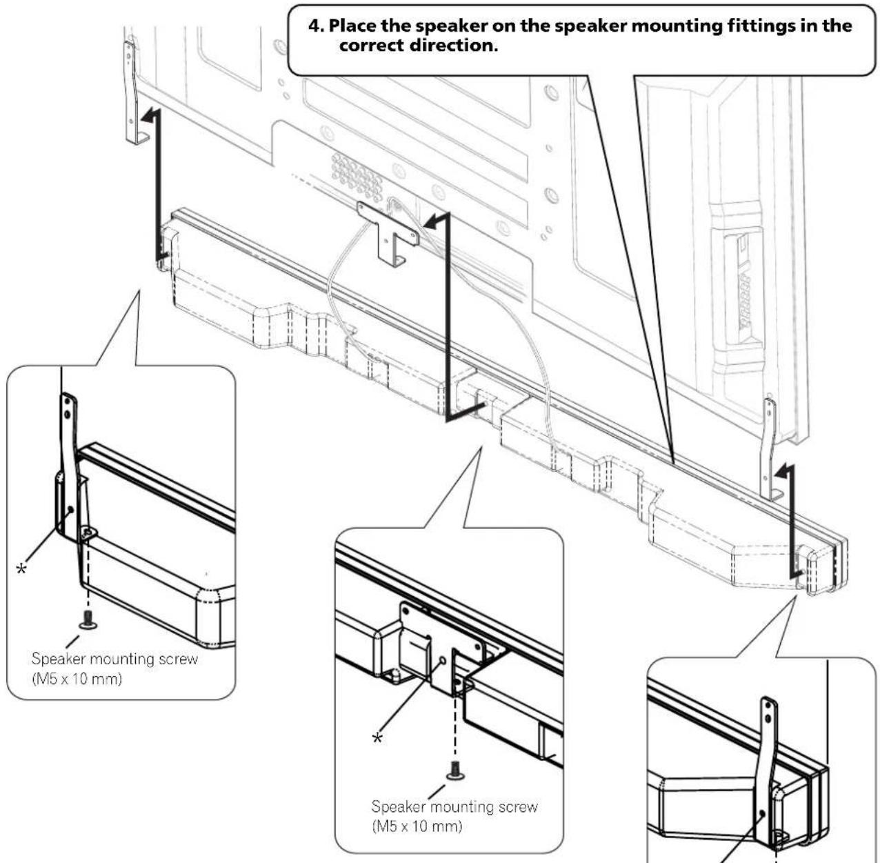 PIONEER PDP4271HD - When using the hung on wall unit: - 1