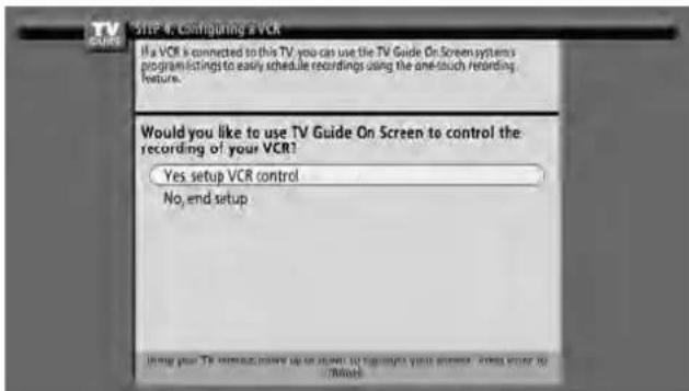 PIONEER PDP4271HD - Screen 8: Is a VCR Connected? - 1
