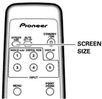 PIONEER PDP427CMX - Screen size selection - 1
