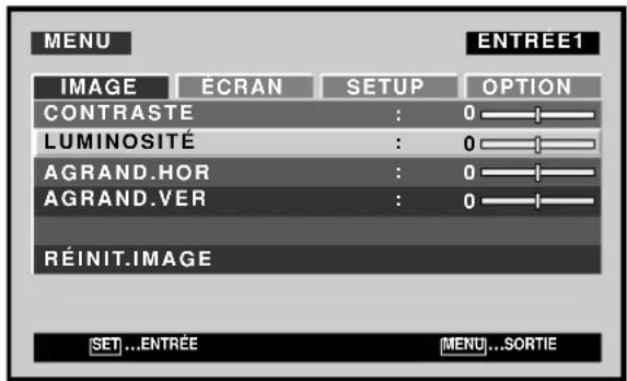 PIONEER PDP427CMX - Réglages de l'IMAGE et de l'ÉCRAN - 3