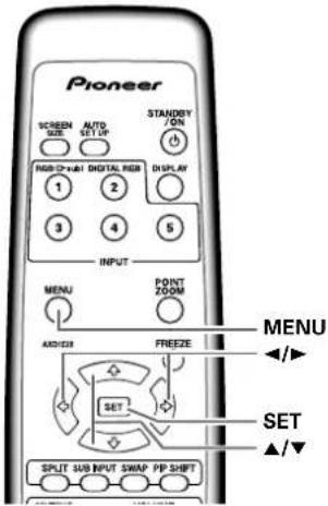 PIONEER PDP427CMX - Réglage du mode de sous-écran (DÉTECTION PIP) - 1