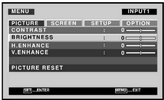 PIONEER PDP427CMX - PICTURE/SCREEN Adjustment - 4