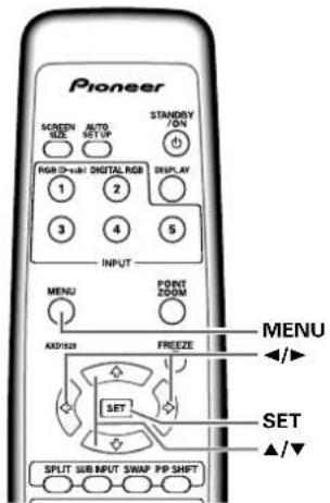 PIONEER PDP427CMX - 画面の位置やクロック周波数、クロック位相を調整する<手動調整> - 1