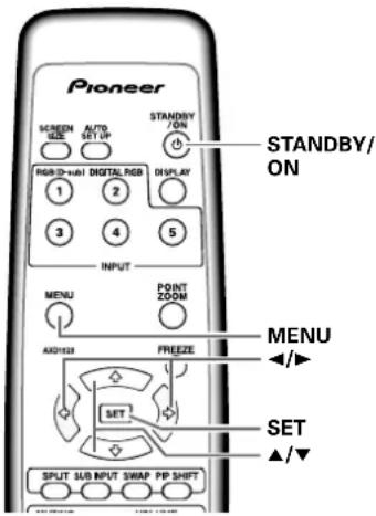 PIONEER PDP427CMX - Réglage de la langue d'affichage sur écran - 1