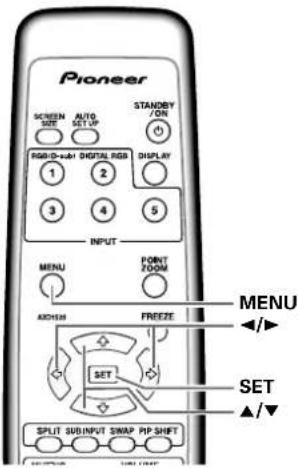 PIONEER PDP427CMX - Adjusting screen POSITION, CLOCK, and PHASE - 1
